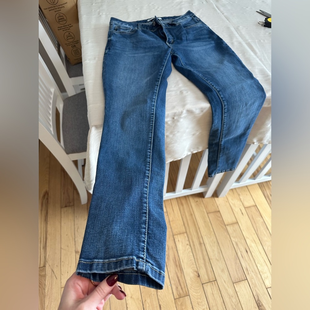 KanCan Women's Straight Leg Blue Jeans